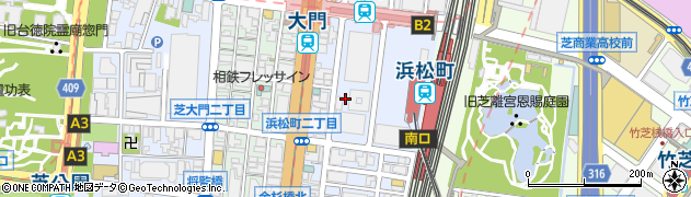 都営地下鉄・東京都交通局　大江戸線・大門駅周辺の地図