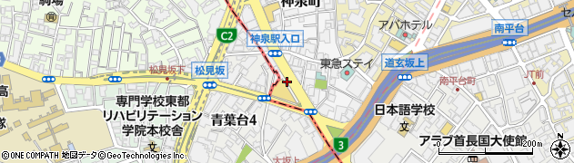 東京都渋谷区神泉町21周辺の地図