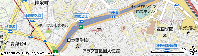 東京都渋谷区南平台町2-6周辺の地図
