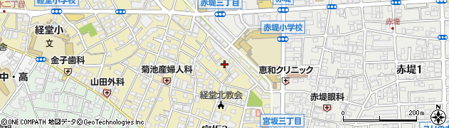 東京都世田谷区宮坂3丁目36周辺の地図