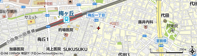 東京都世田谷区代田3丁目35周辺の地図