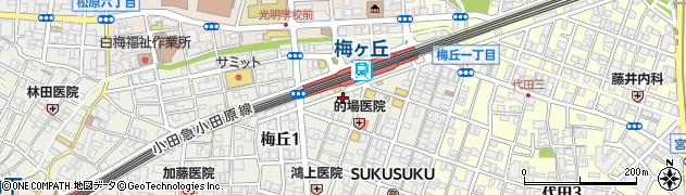 セブンイレブン世田谷梅ヶ丘駅前店周辺の地図