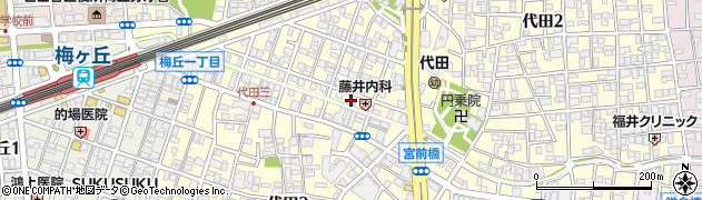 東京都世田谷区代田3丁目43周辺の地図