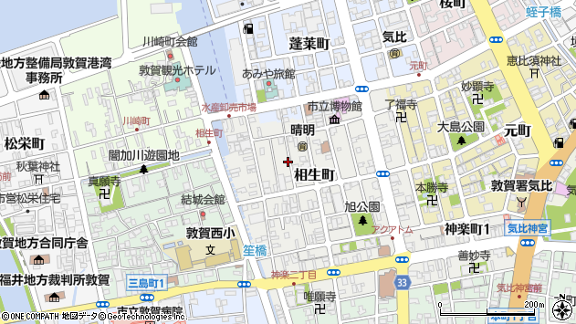 〒914-0062 福井県敦賀市相生町の地図