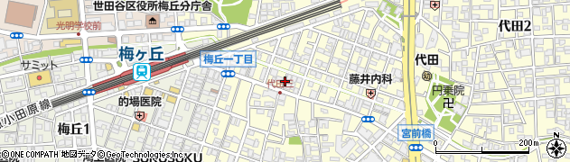 東京都世田谷区代田3丁目37周辺の地図