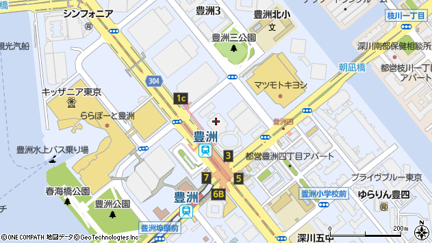 〒135-6090 東京都江東区豊洲 豊洲センタービル（地階・階層不明）の地図