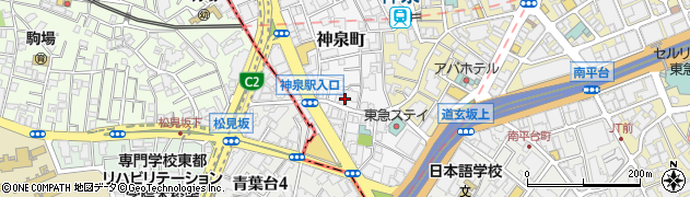 東京都渋谷区神泉町12周辺の地図