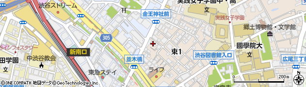 東京都渋谷区東1丁目22-2周辺の地図