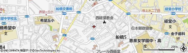 東京都世田谷区船橋5丁目25周辺の地図