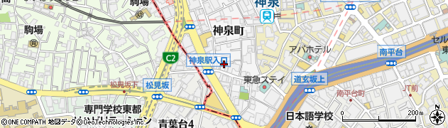 東京都渋谷区神泉町12-10周辺の地図