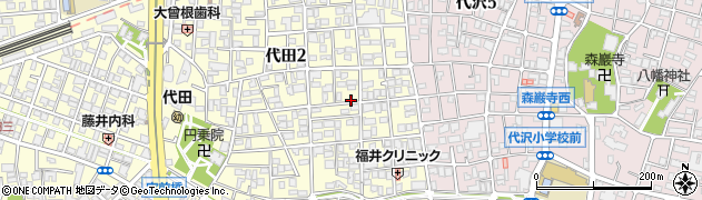 東京都世田谷区代田2丁目周辺の地図