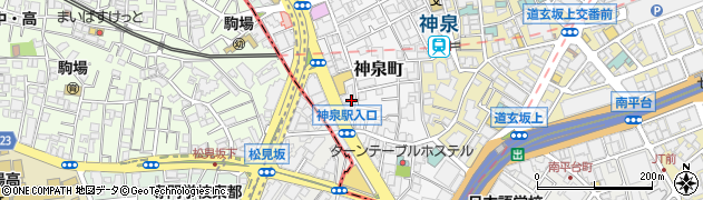 東京都渋谷区神泉町20周辺の地図