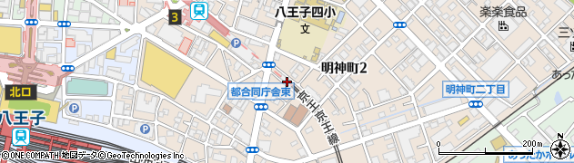 財団法人自転車駐車場整備センター　管理部京王八王子駅東自転車駐車場周辺の地図