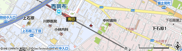 東京都調布市上石原1丁目49周辺の地図