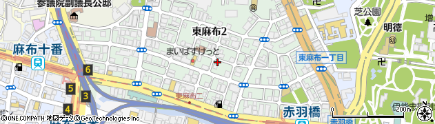 東京都港区東麻布周辺の地図