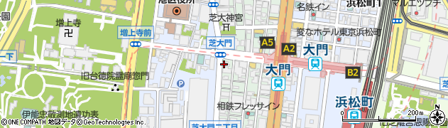 壱角家 芝大門店周辺の地図