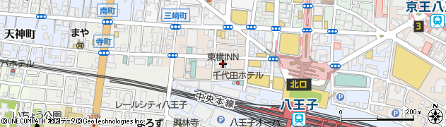 東横ＩＮＮ東京八王子駅北口周辺の地図