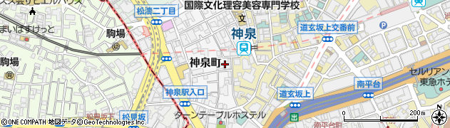 東京都渋谷区神泉町6周辺の地図