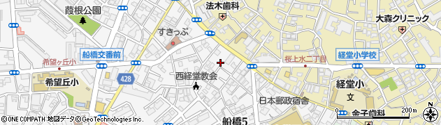 東京都世田谷区船橋5丁目21周辺の地図