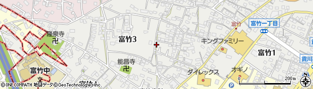 山梨県甲府市富竹周辺の地図