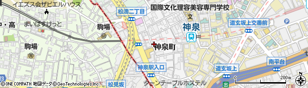 東京都渋谷区神泉町15-11周辺の地図