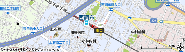 東京都調布市周辺の地図