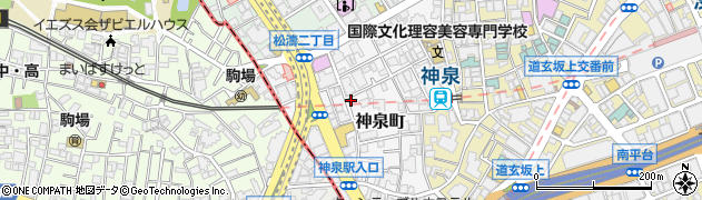 東京都渋谷区神泉町15-12周辺の地図