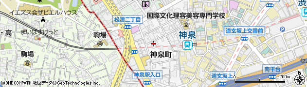 東京都渋谷区神泉町15-14周辺の地図