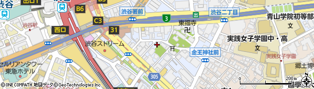 渋谷東口パーキング周辺の地図