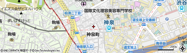 東京都渋谷区神泉町15-16周辺の地図