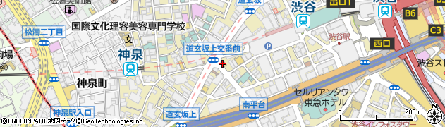 松屋 渋谷道玄坂上店周辺の地図