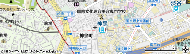 東京都渋谷区神泉町5周辺の地図