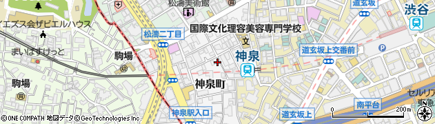 東京都渋谷区神泉町15-2周辺の地図