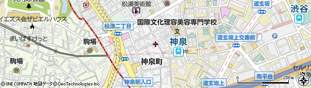 東京都渋谷区神泉町15-1周辺の地図