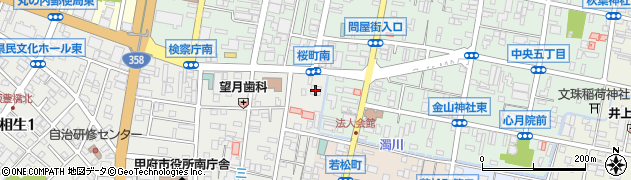 山梨中央銀行柳町支店周辺の地図