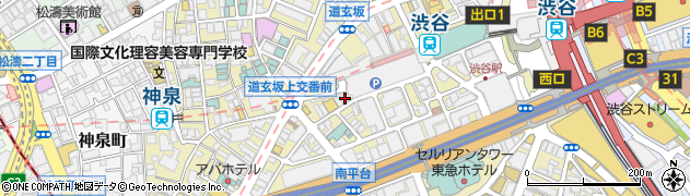 ナチュラルローソン渋谷道玄坂一丁目店周辺の地図