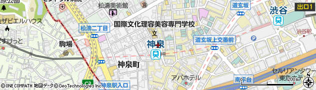 東京都渋谷区神泉町2-8周辺の地図