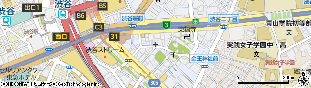 コインパーク渋谷３丁目第４駐車場周辺の地図
