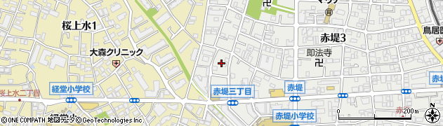 東京都世田谷区赤堤3丁目33周辺の地図