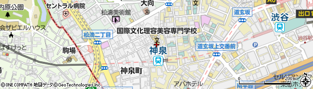東京都渋谷区神泉町2周辺の地図