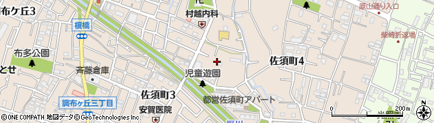 東京都調布市佐須町周辺の地図