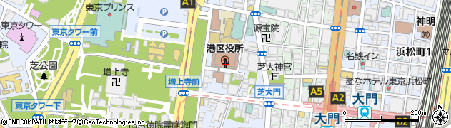 東京都港区芝公園1丁目周辺の地図