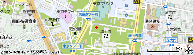 徳川家墓所（徳川家霊廟）周辺の地図