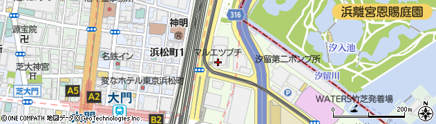 マルエツプチ汐留シオサイト店周辺の地図
