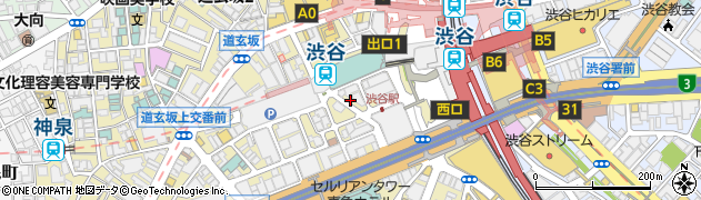 【夜景個室居酒屋】焼き鳥&野菜巻き食べ放題 一番鳥 いちばんどり 渋谷店周辺の地図