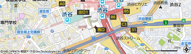 渋谷駅ハチ公口周辺の地図