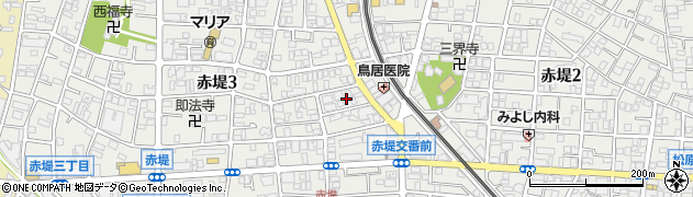 東京都世田谷区赤堤3丁目8周辺の地図