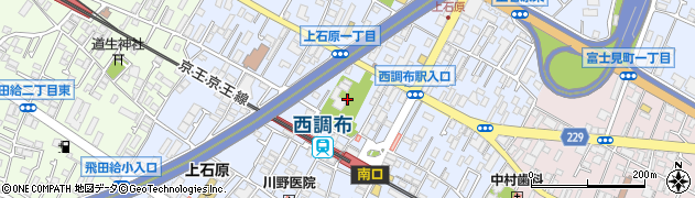 東京都調布市上石原1丁目28周辺の地図