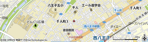 東京都八王子市千人町周辺の地図