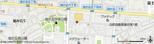 東京都日野市旭が丘周辺の地図